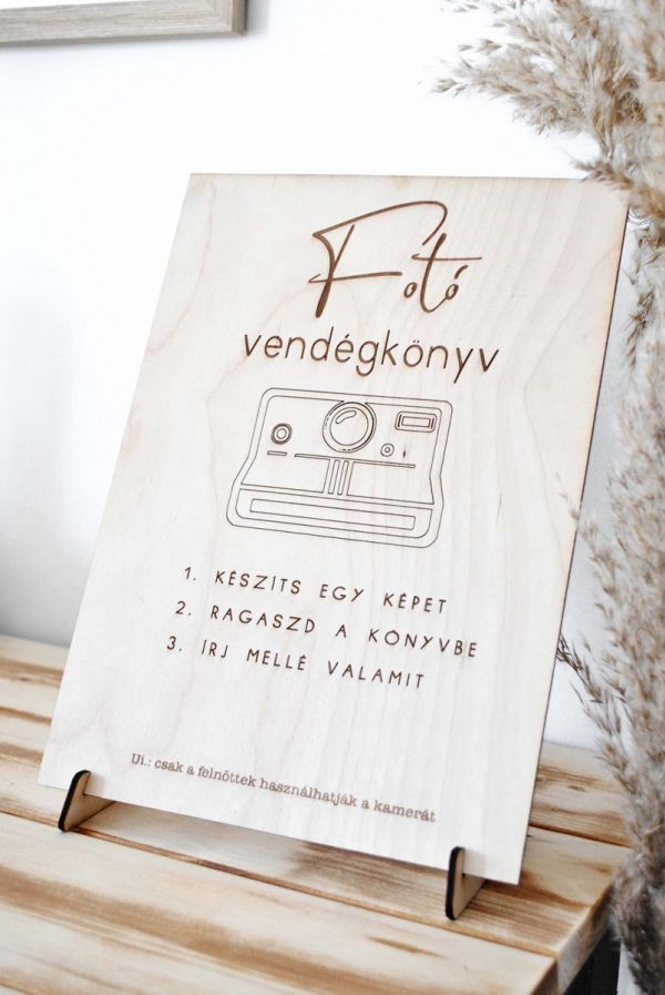 Fotó vendégkönyv tábla esküvőre
