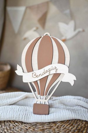 Hőlégballon névtábla saját névvel